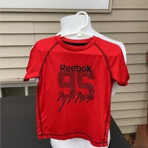 Country Club Chic Red and black Reebok short sleeve shirt boys small